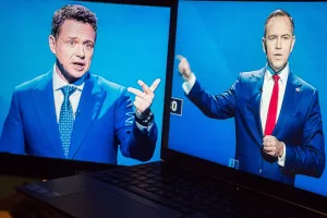 Rafał Trzaskowski i Karol Nawrocki (fot. Wojciech Stróżyk/ Reporter East News)